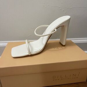 Billini white block heel